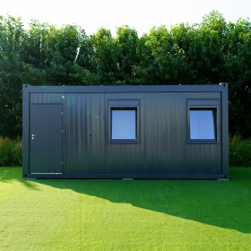 Unidad de Stock 6×3 metros con aseo y cocina RAL 7016